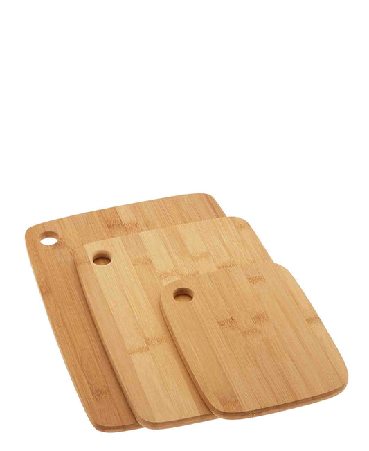 Excellent Houseware 3 Piece Cutting Board Set - Brown