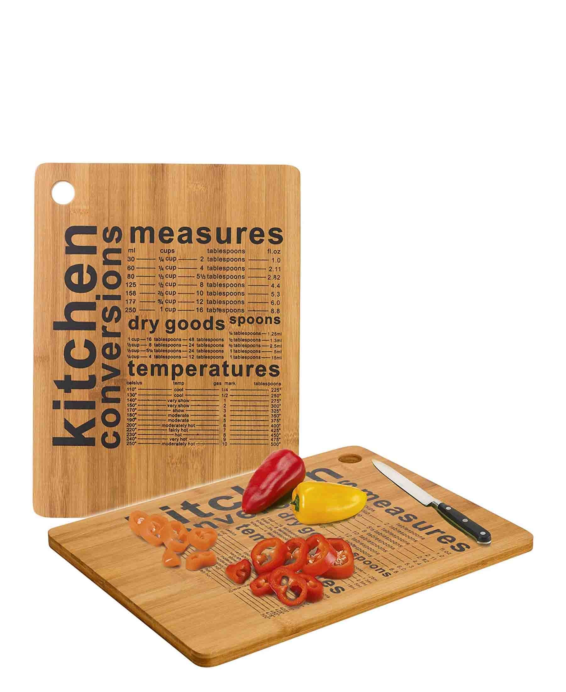 Cooking Conversion Board Excellent Houseware Kitchen Conversions Cutting Board - Oak – The ...
