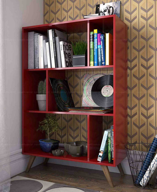 Exotic Designs Bookshelf - Red