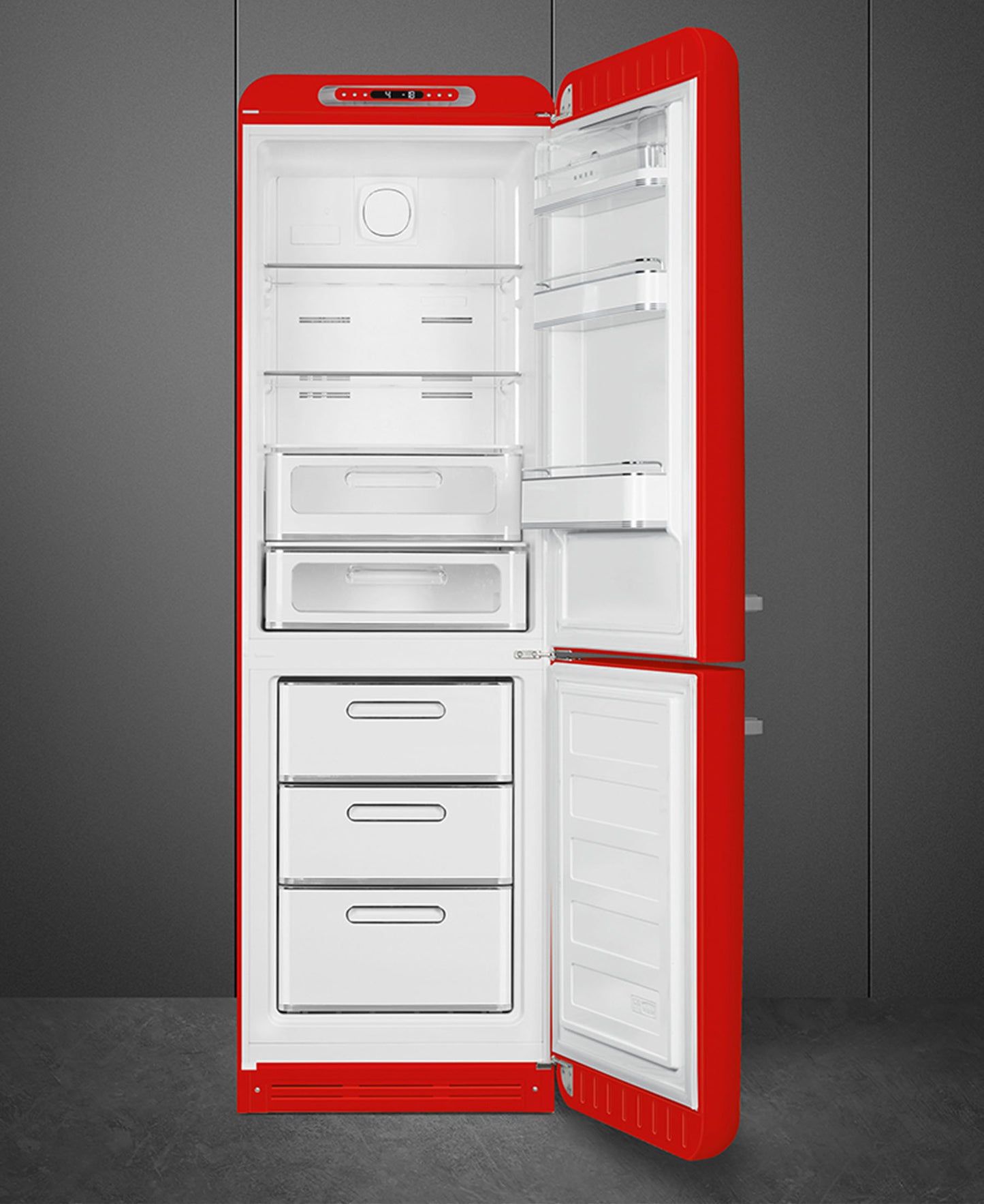 Smeg Retro Combination Fridge 60CM - Fiery Red