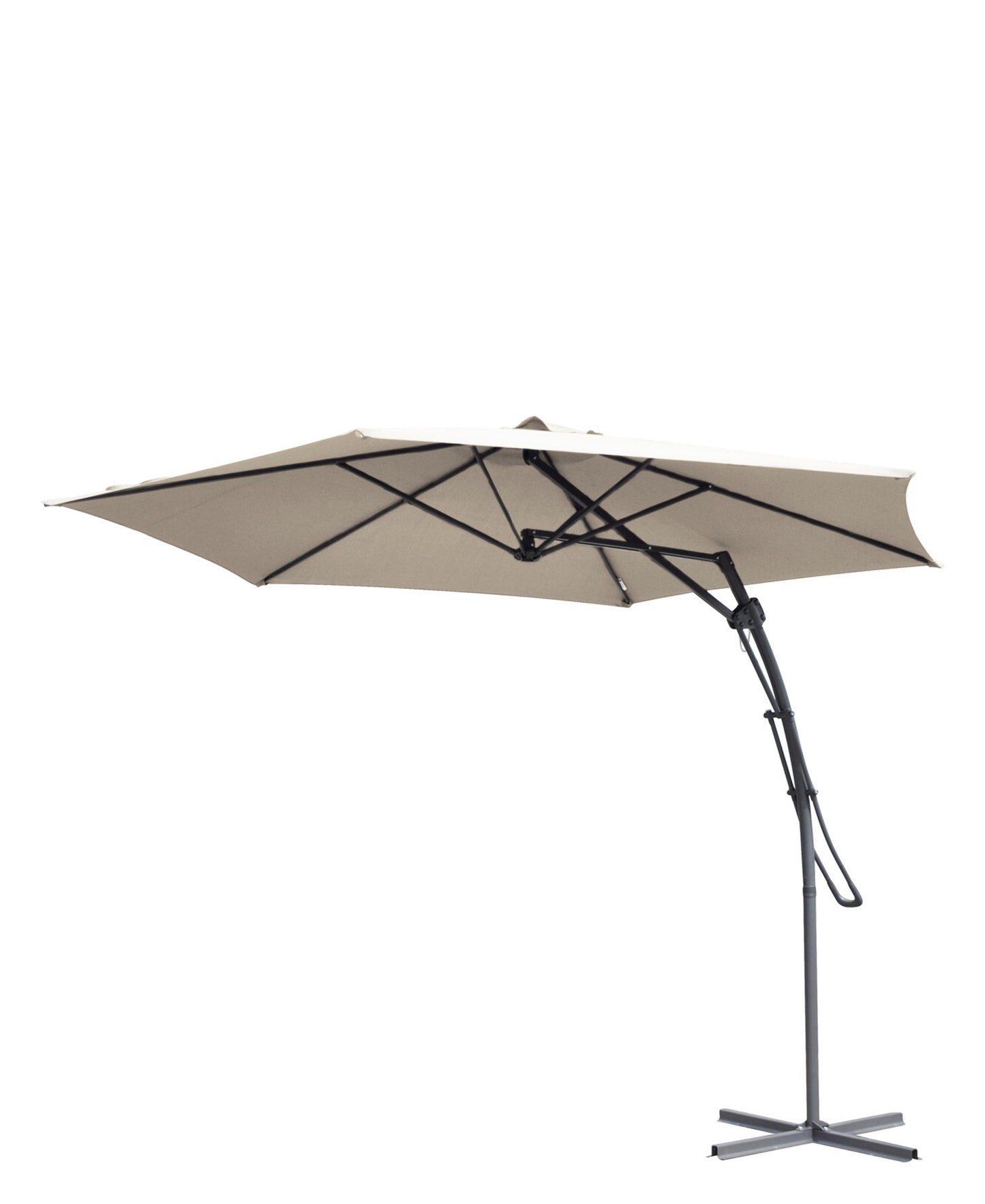 Shade 300cm Push Up Umbrella - Cream
