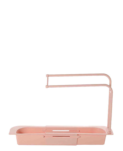 Fine Living Telescopic Storage Drainage Basket - Pink