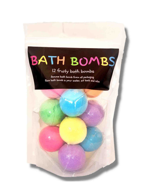Pack Of 12 Fruity Bath Bombs
