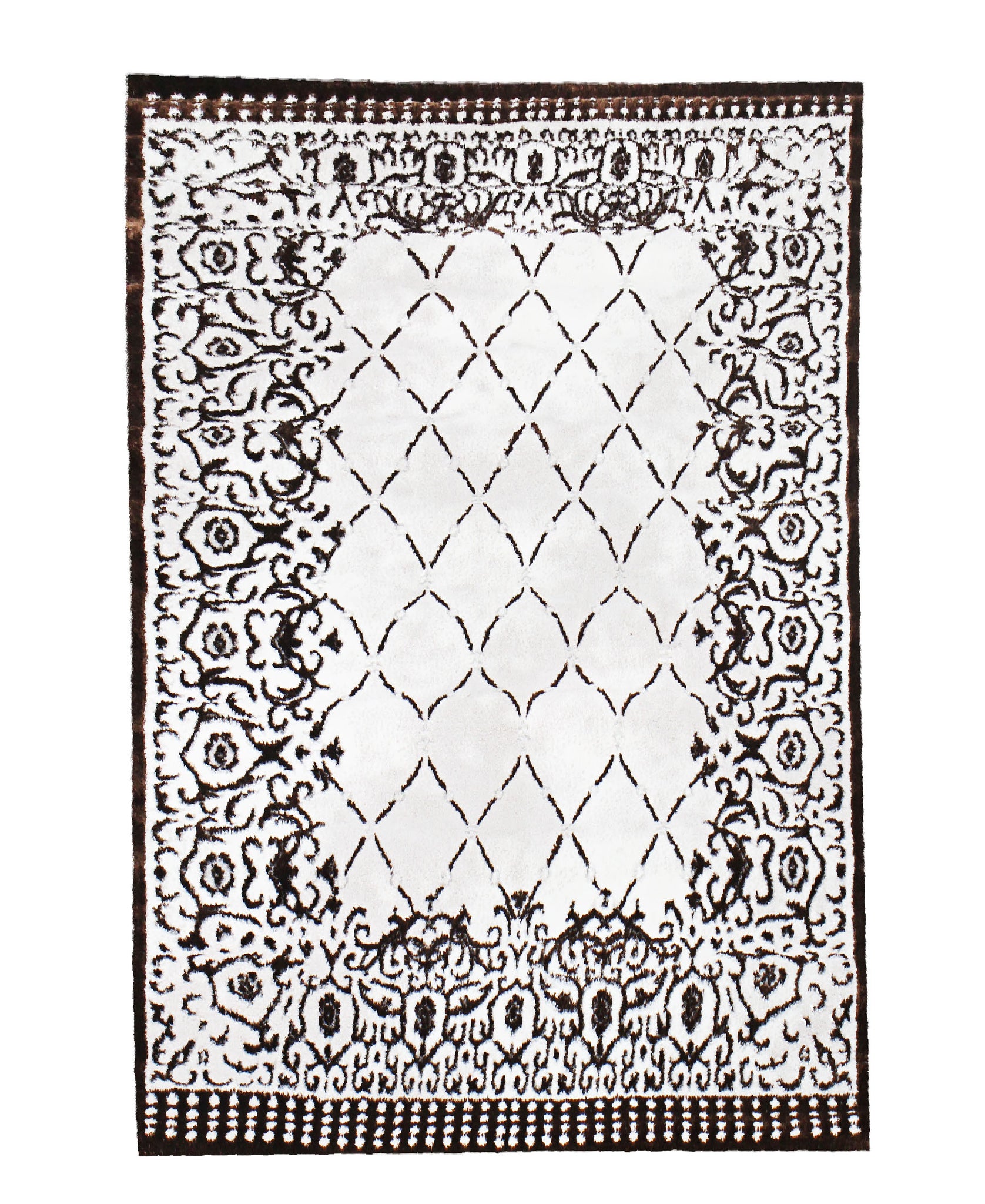 Konya Diamond Carpet 1200mm X 1700mm - Chocolate