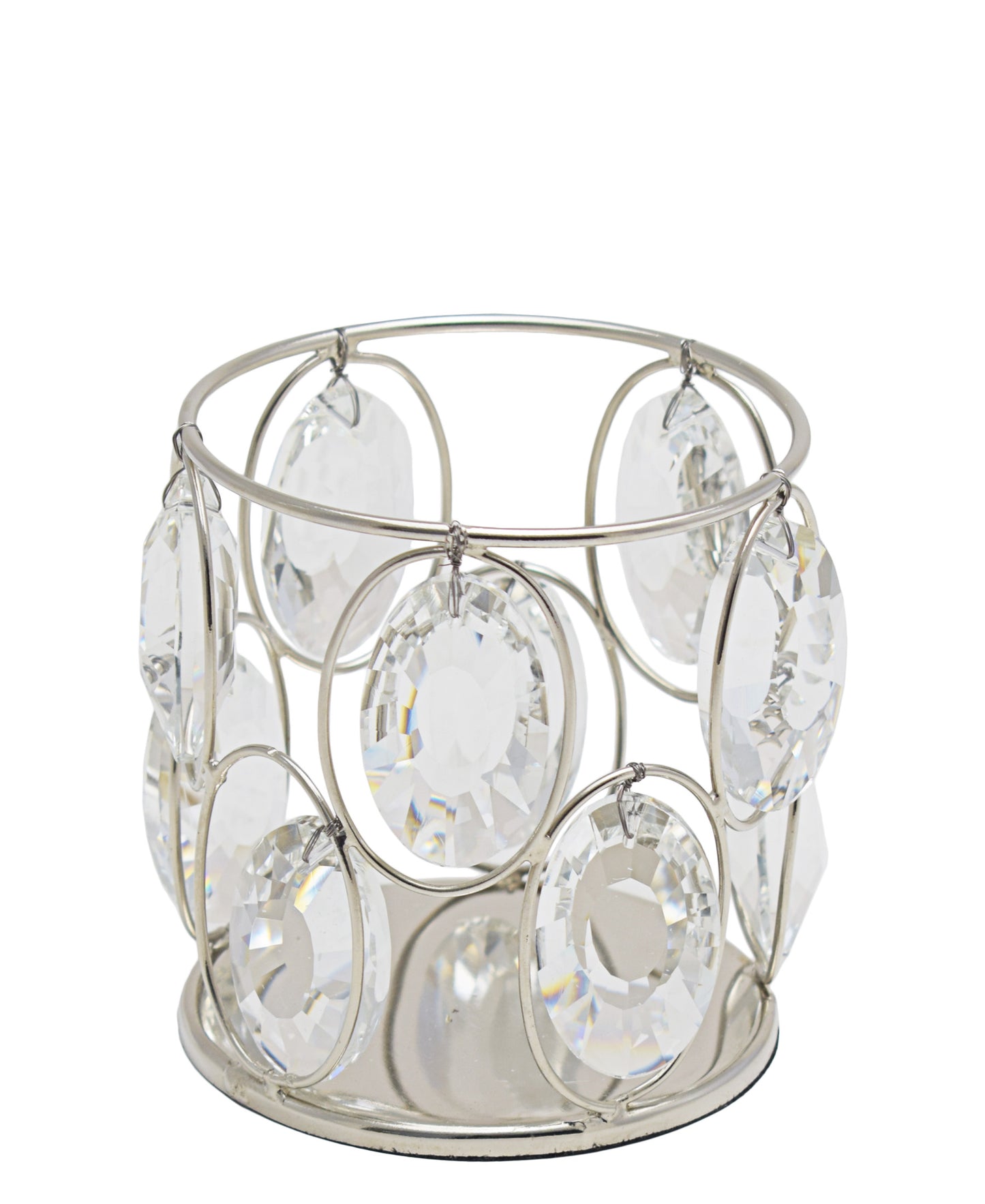 Majestic Oval Candle Holder Small - Silver