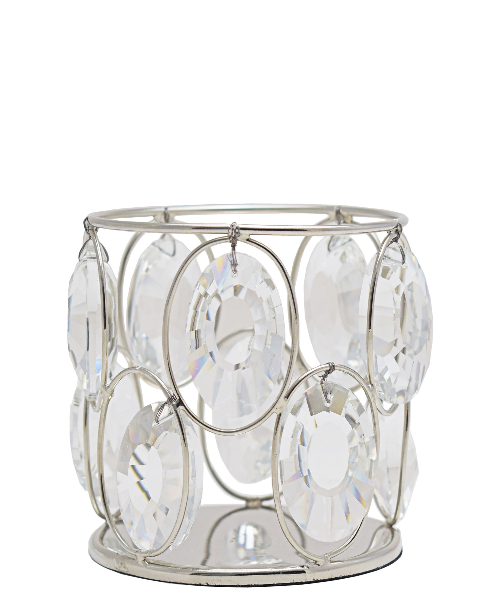 Majestic Oval Candle Holder Small - Silver