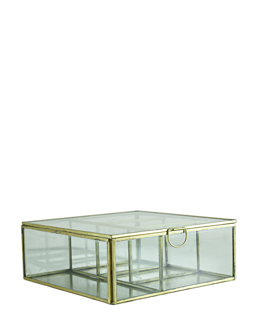 Urban Decor Glass Jewellery Box Large - Gold