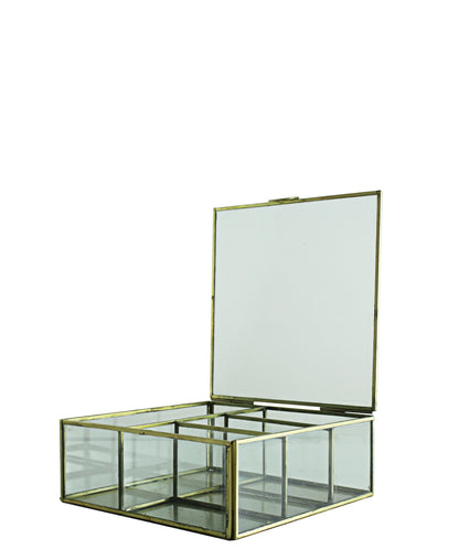 Urban Decor Glass Jewellery Box Large - Gold