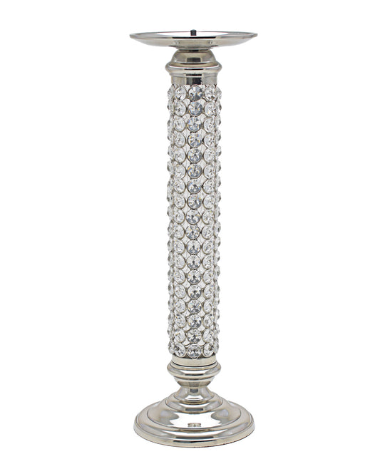 Majestic Crystal Candle Stand 50cm - Silver