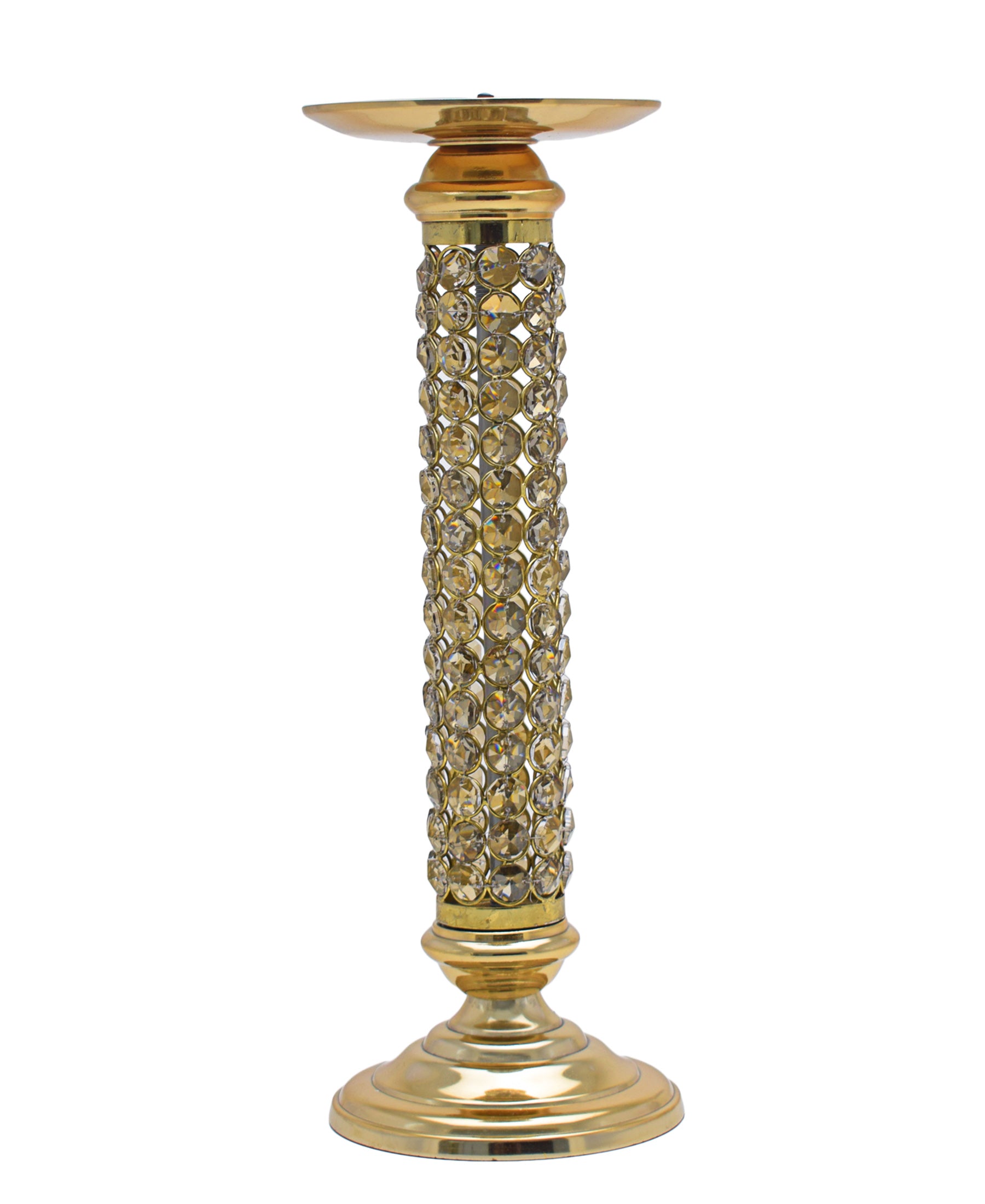Majestic Crystal Candle Stand 50cm - Gold