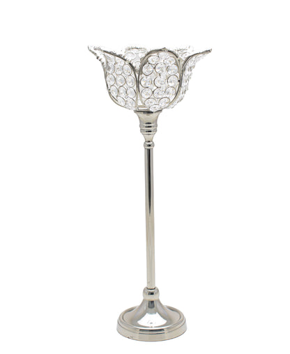 Majestic Candle Holder Large Tulip Shaped - Silver