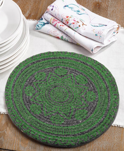 Kitchen Life Hand Woven Place Mat - Green