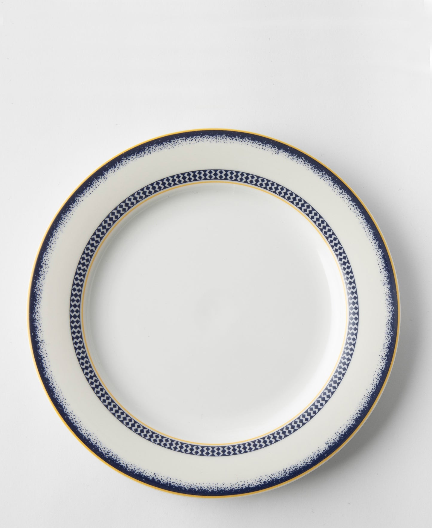 Jenna Clifford Galateo Blue Check Side Plate - White