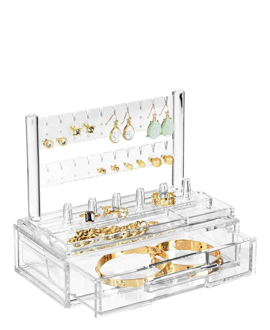 Ghost Necklace Organizer With Drawers - Transparent