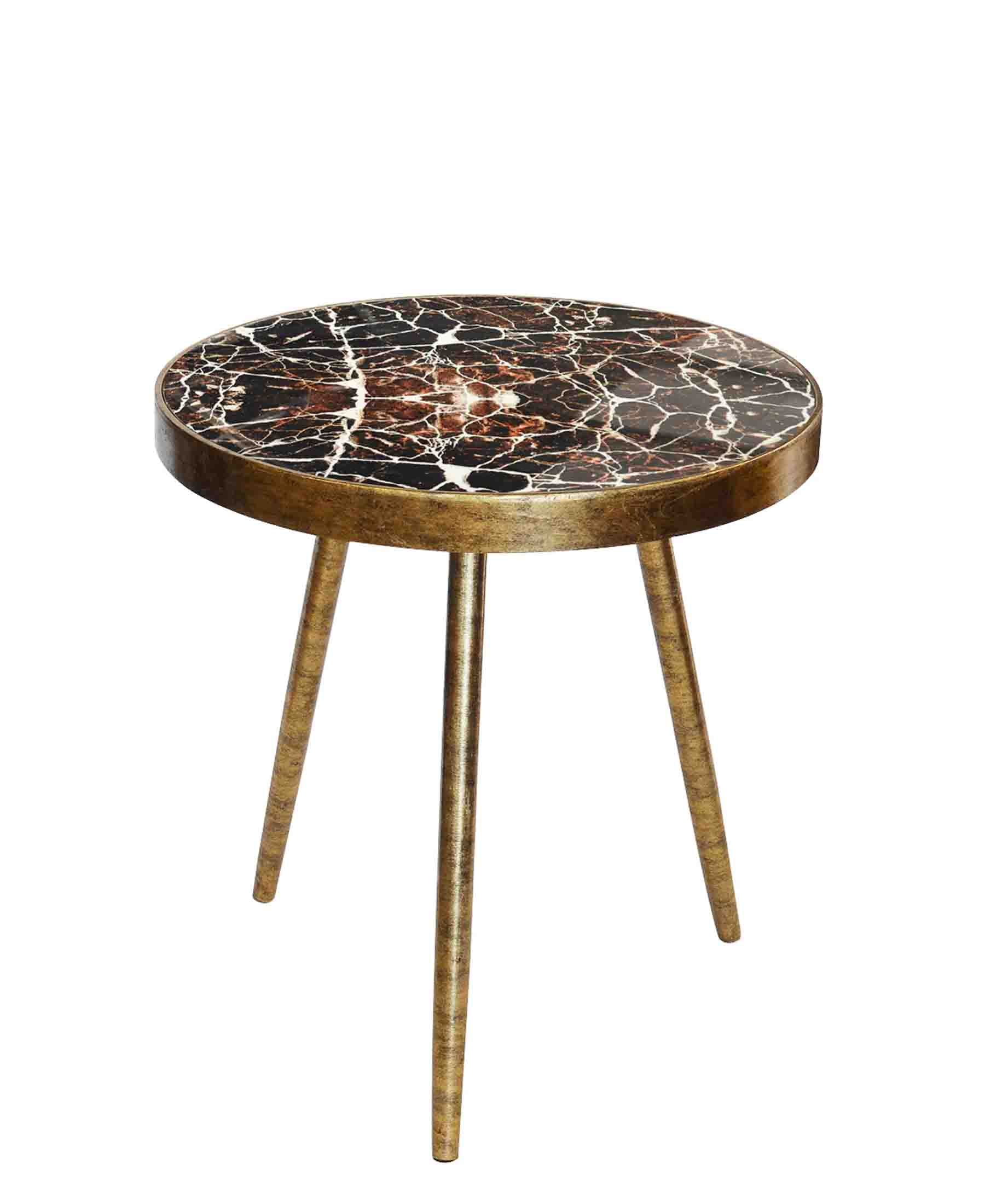 Exotic Designs Glass Table - Brown & Black