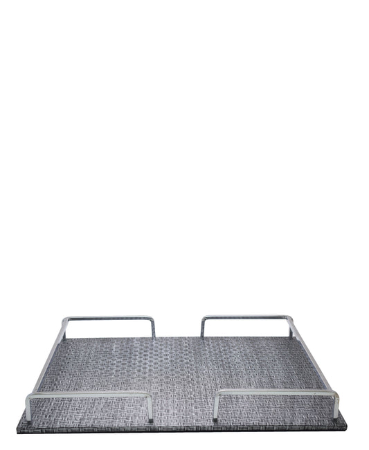 Urban Decor Lavish Serving Tray With Handles - Grey