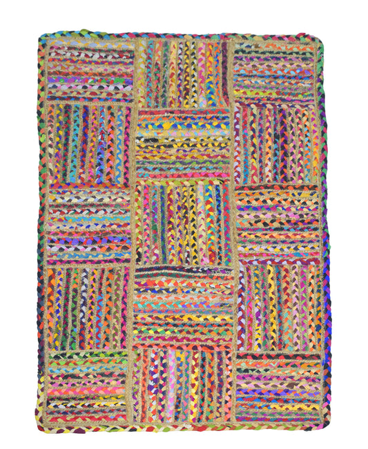 Indian Hand Weaved Squared Carpet 1500mm x 945mm - Assorted