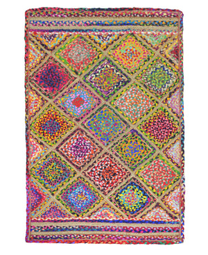 Indian Hand Weaved Triangle Carpet 1500mm x 945mm - Assorted
