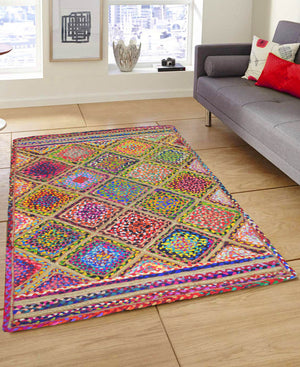 Indian Hand Weaved Triangle Carpet 1500mm x 945mm - Assorted