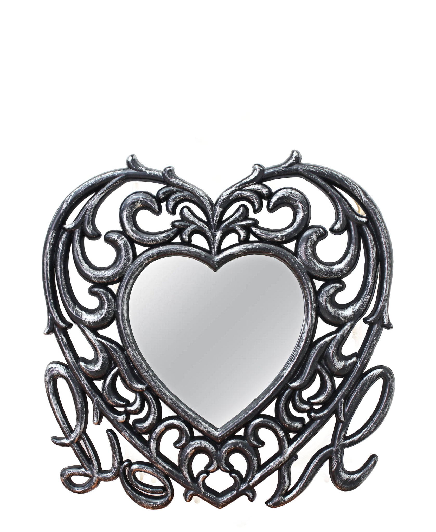 Urban Decor Heart Mirror - Silver