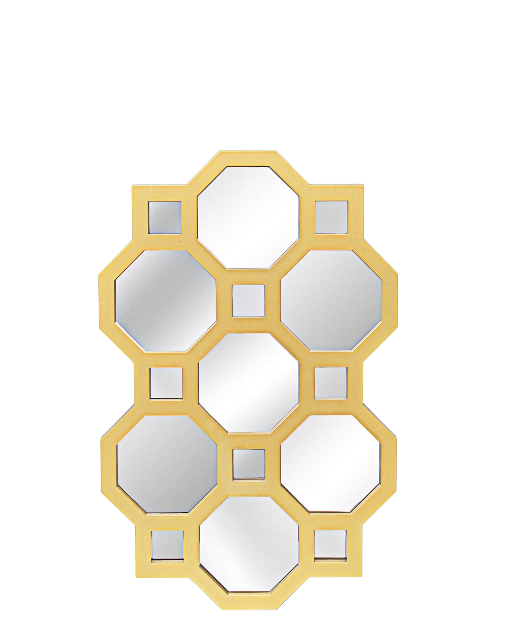 Urban Decor Honeycomb Mirror - Gold