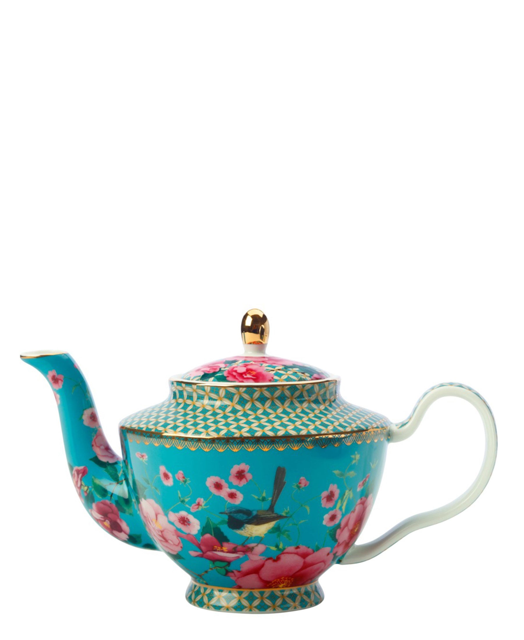 Maxwell Williams Teas & C's Silk Road Teapot with Infuser 500ML Aqua Gift Boxed