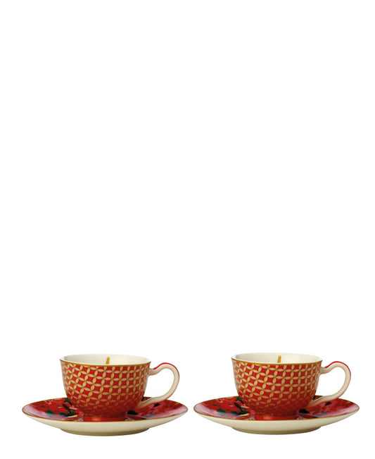 Maxwell & Williams Silk Road Demi Cup & Saucer 2 Piece - Orange