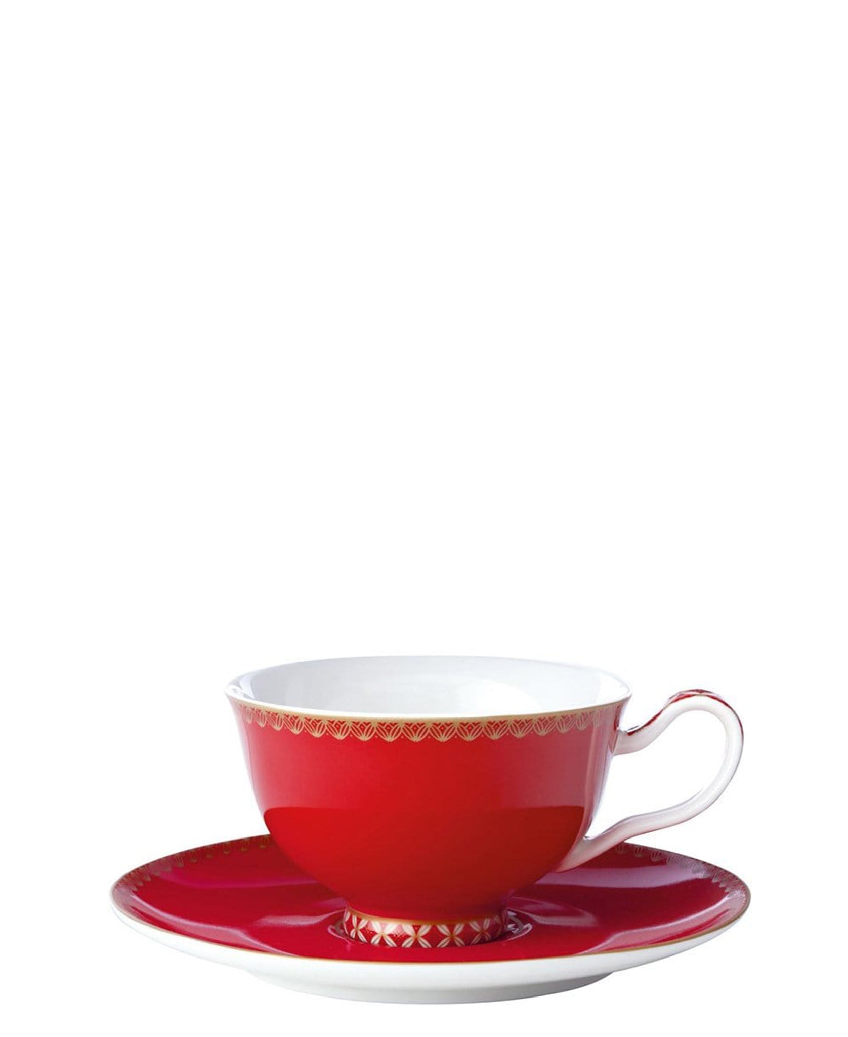 Maxwell & Williams T's & C's Classic Footed Cup & Saucer 200ML - Red