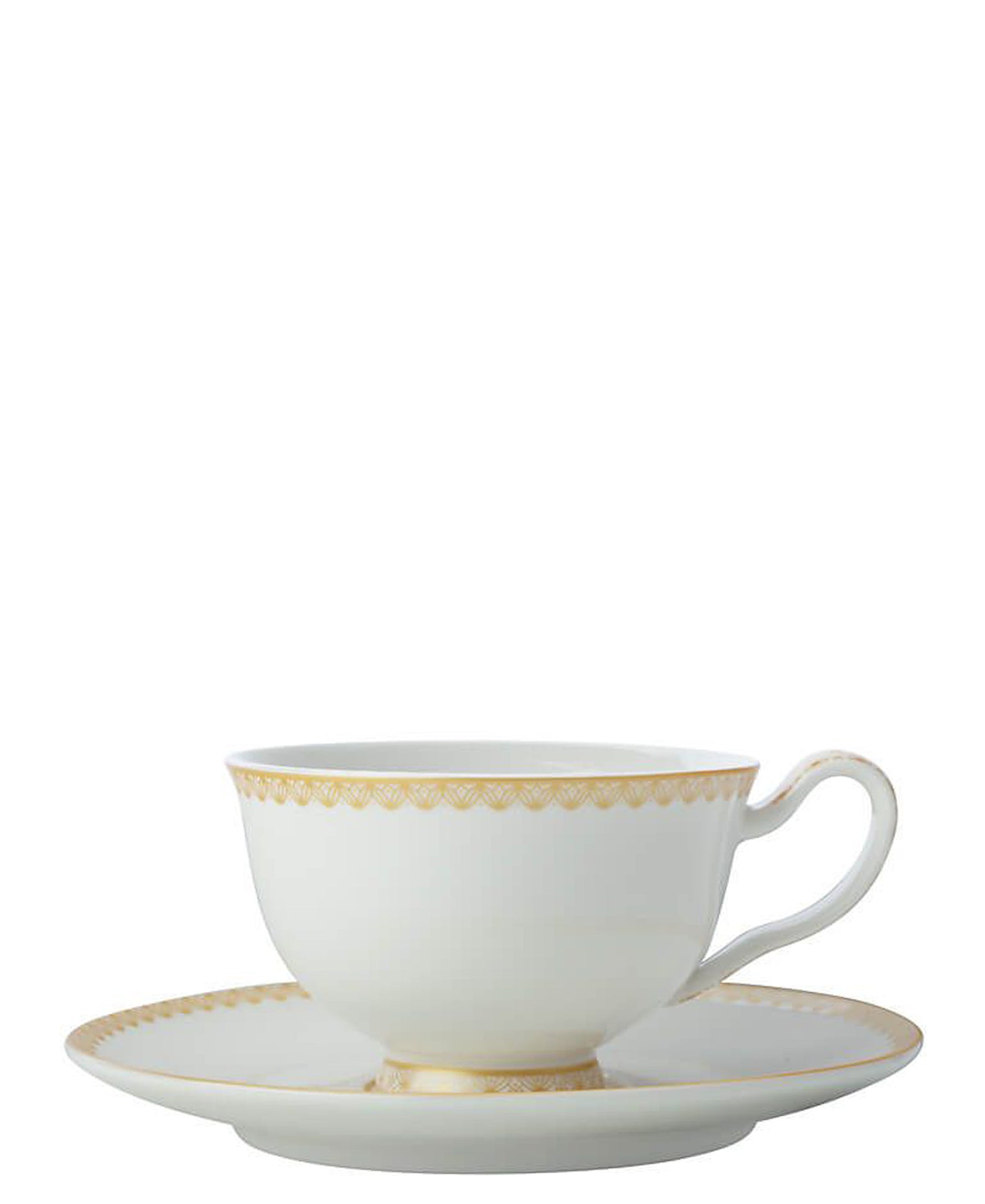 Maxwell & Williams T's & C's Classic Footed Cup & Saucer 200ML - White & Gold
