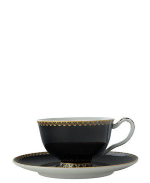 Maxwell & Williams T's & C's Classic Footed Cup & Saucer 200ML - Black