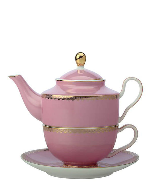 Maxwell & Williams T's & C's Classic Tea for One with Infuser 380ML - Pink