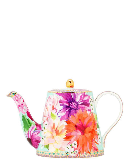 Maxwell & Williams Teas & C's Dahlia Daze Teapot With Infuser 500ml - Sky Blue