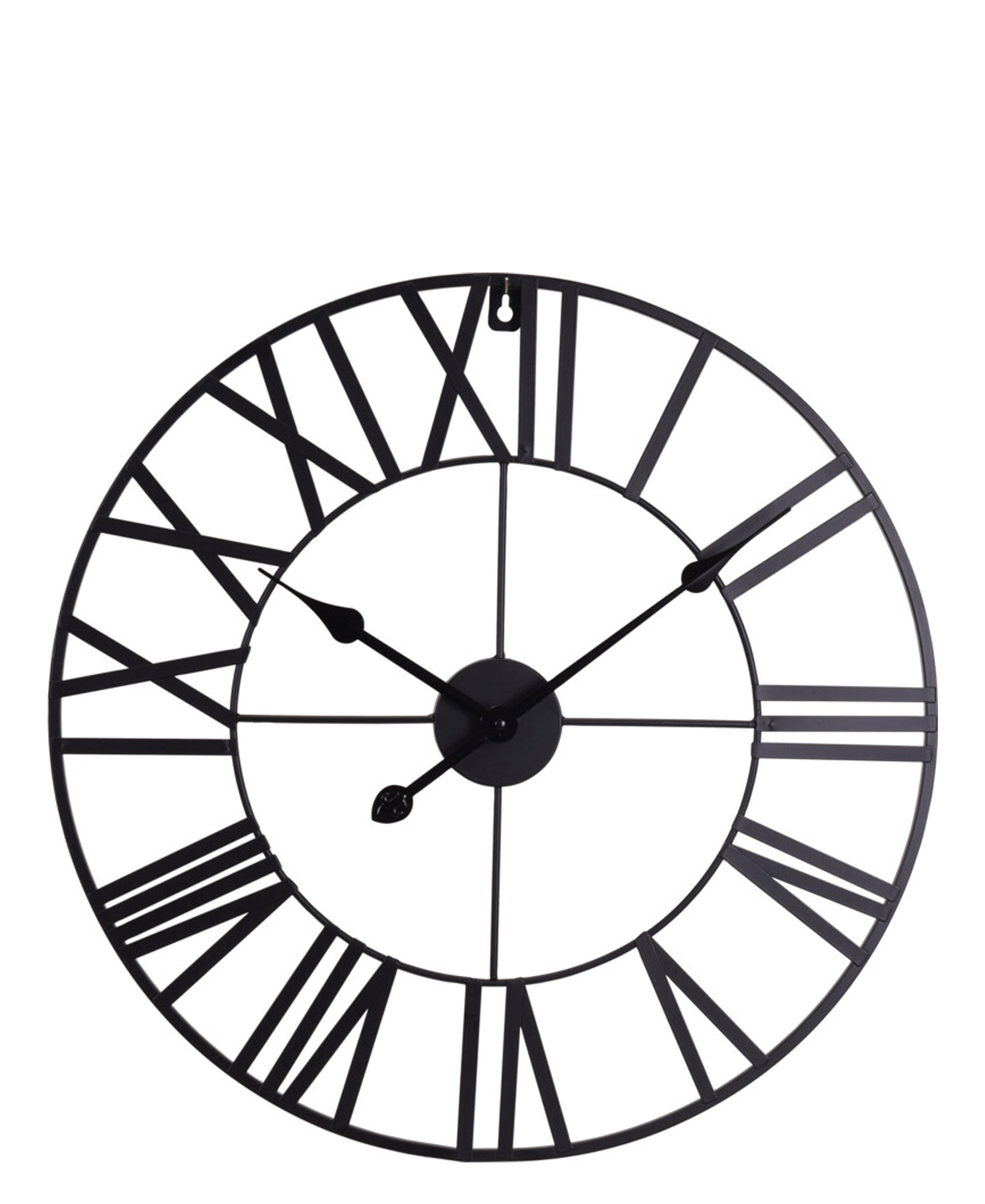 Urban Decor 57cm Metal Wall Clock - Black