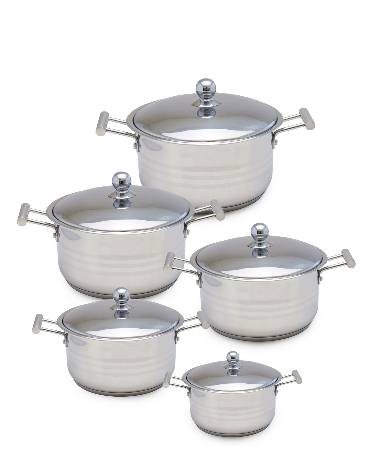 Italiano 10 Piece Induction Pot Set - Silver