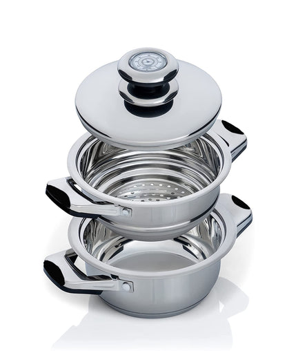 Italiano 13 Piece Induction Pot Set - Silver