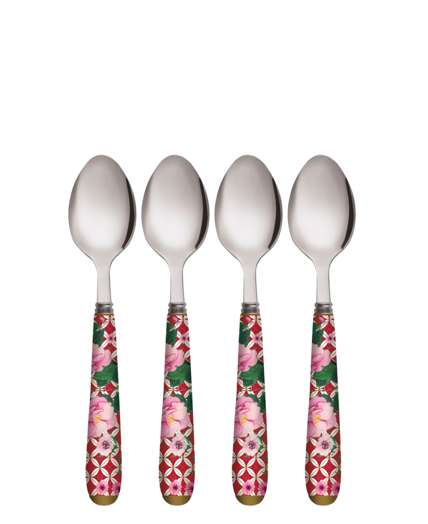 Maxwell & Williams Teas & C's Silk Road Teaspoon Set of 4 Cherry Red Gift Boxed