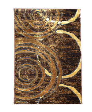 Izmir Swirl Carpet 1200mm x 1600mm - Chocolate