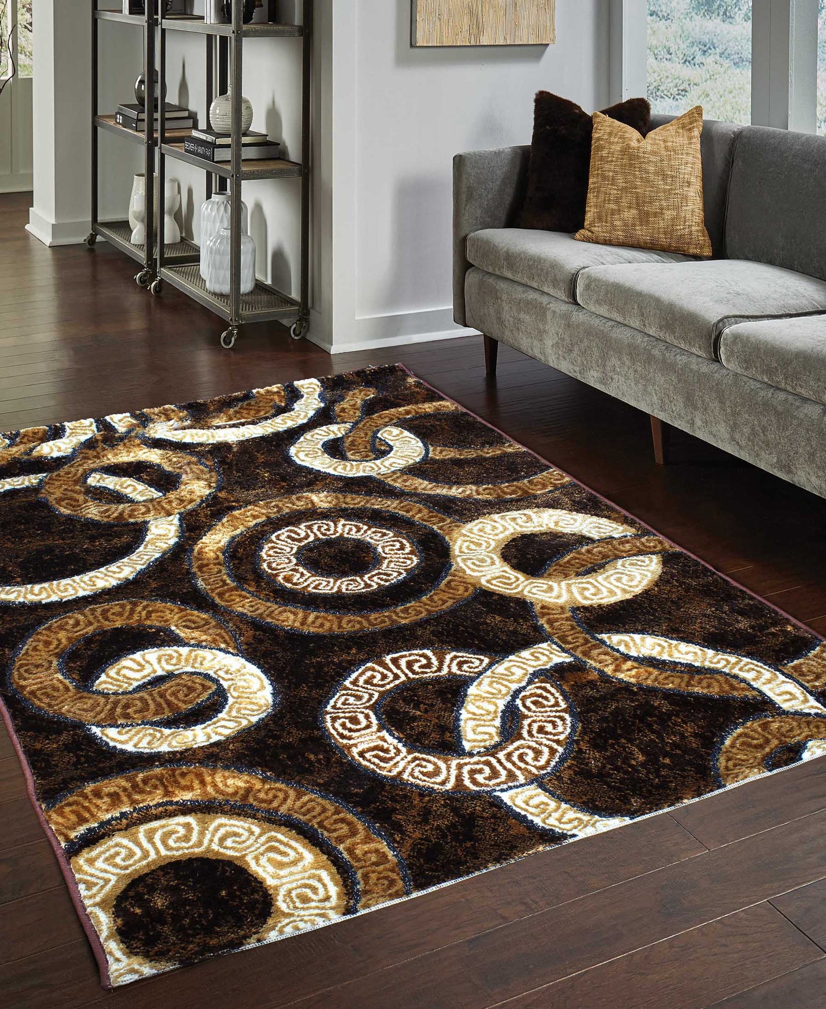 Izmir Linked Carpet 1200mm X 1600mm - Chocolate