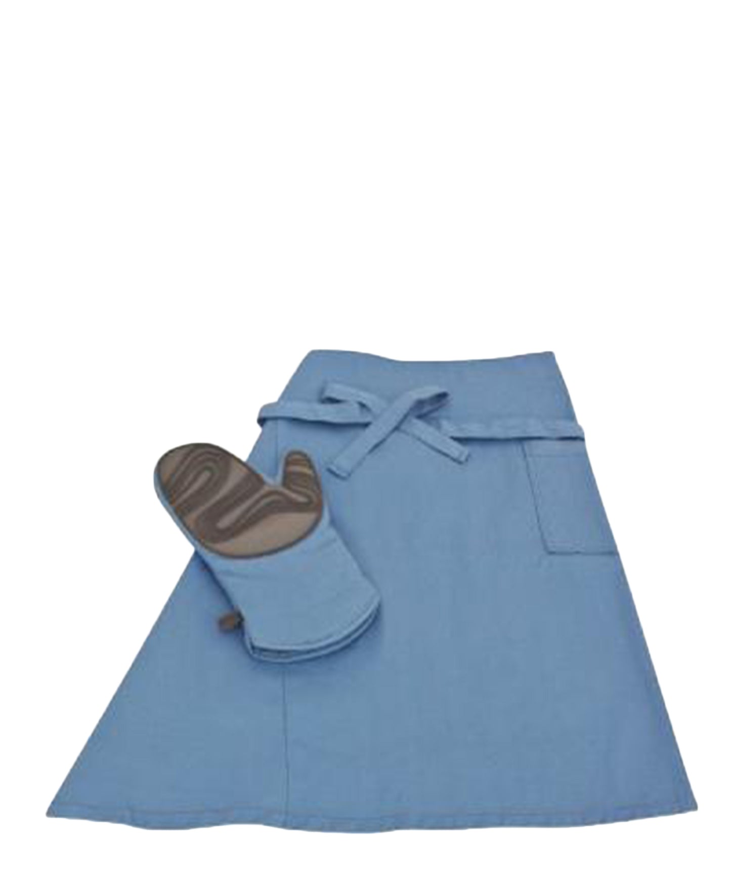 Kitchen Inspire Half Apron & Oven Mitt - Blue