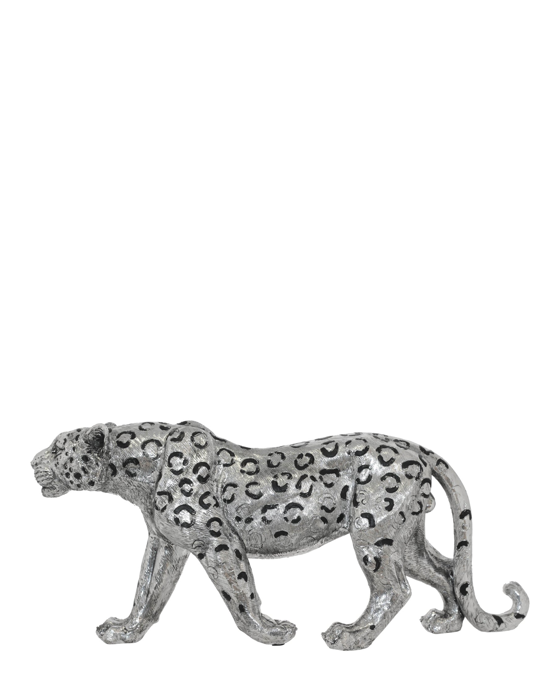 Urban Decor Leopard On Prowl 58cm - Silver