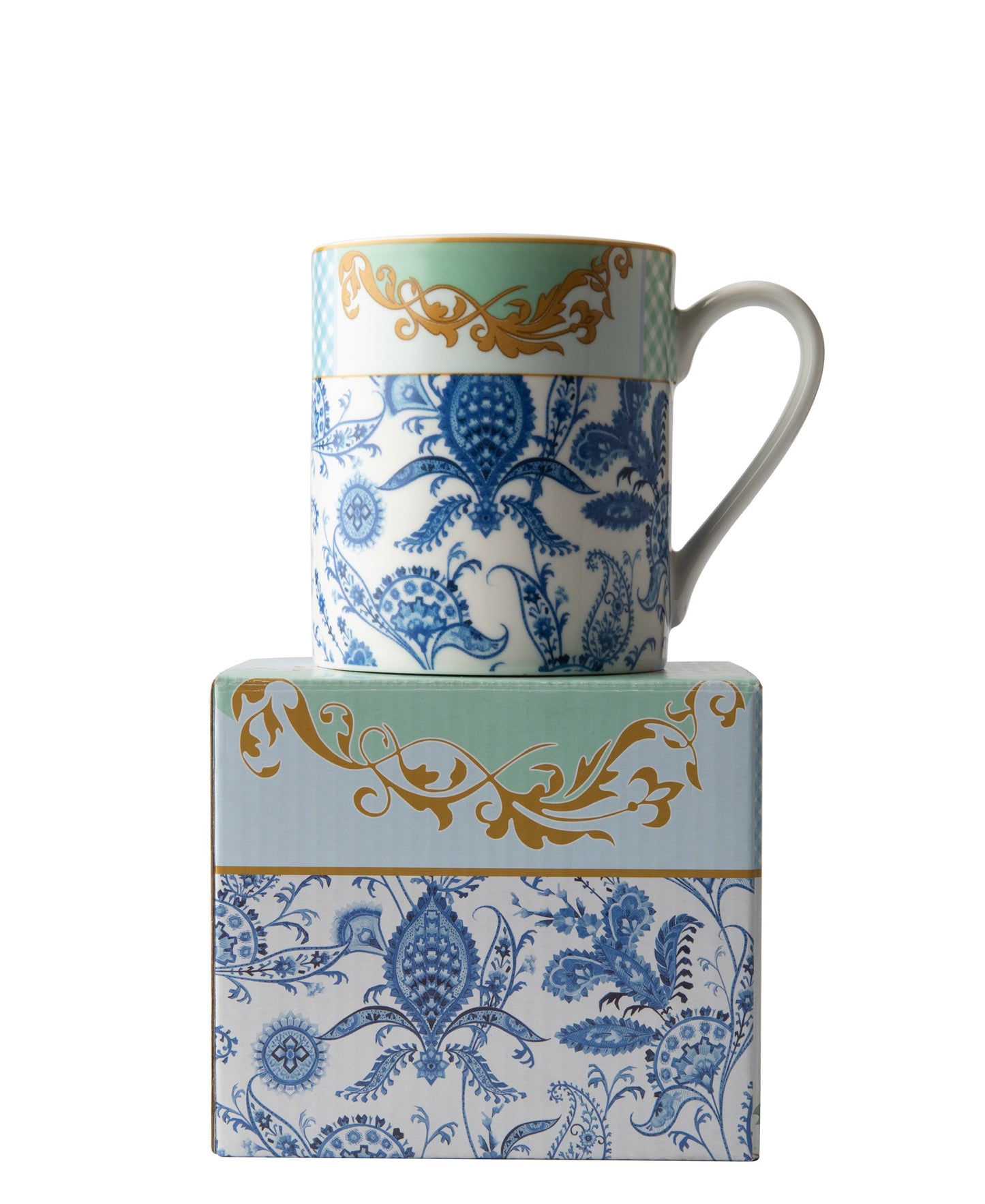 Jenna Clifford Italian Rose 400ml Mug - White & Blue