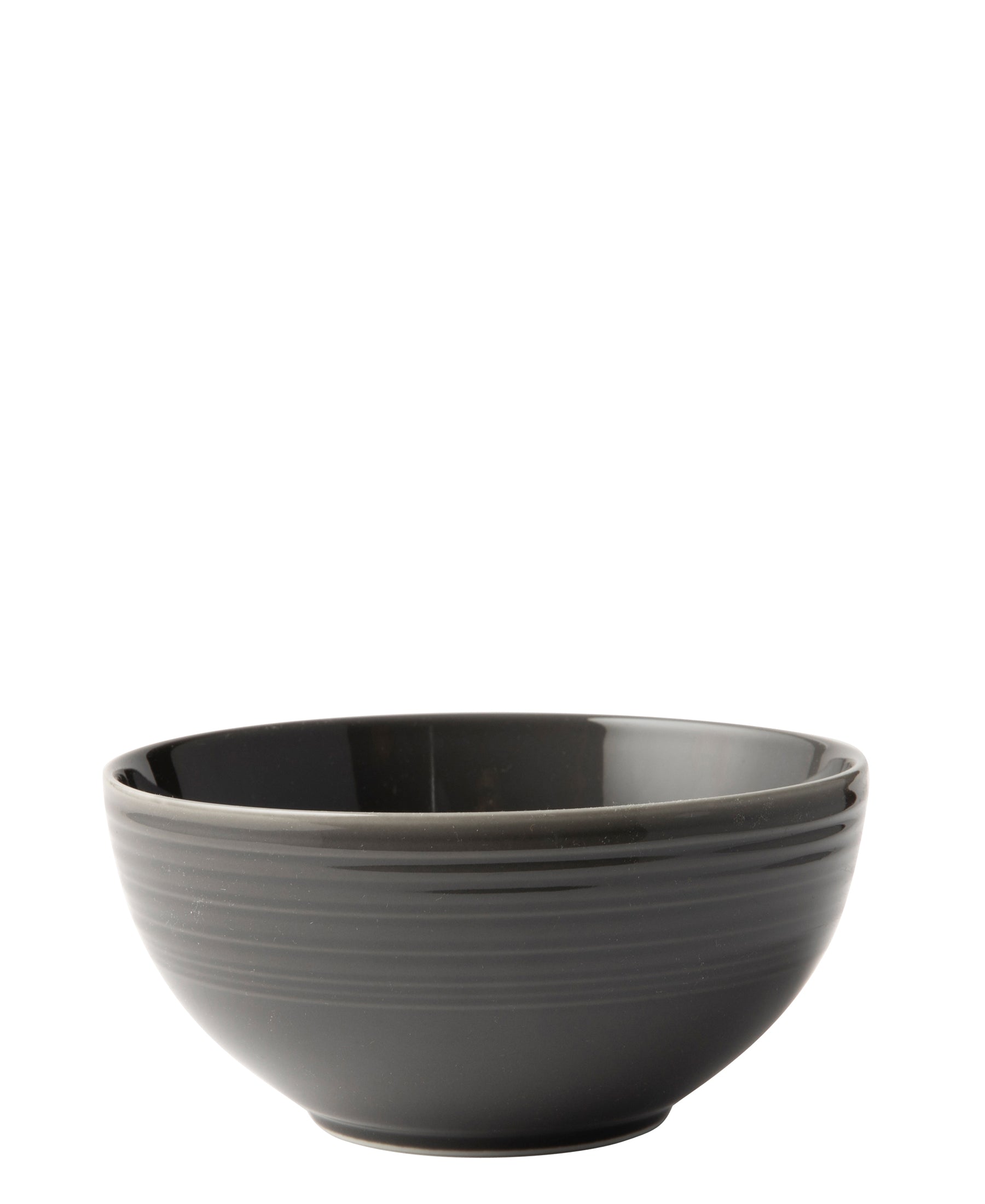 Jenna Clifford Embossed Lines 15cm Cereal Bowl - Dark Grey