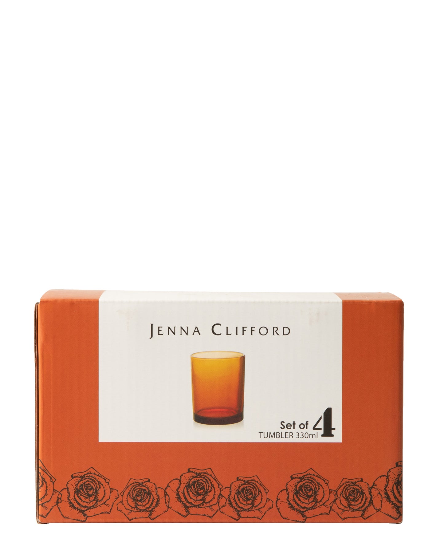 Jenna Clifford 330ml 4 Piece Tumbler - Orange