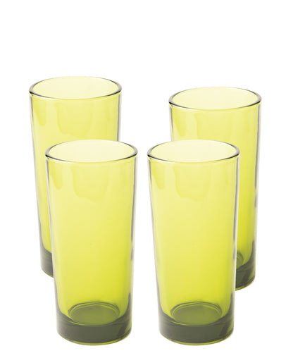 Jenna Clifford 4 Piece Hi Ball Glass 280ml - Green