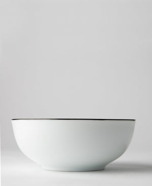 Jenna Clifford 16cm Cereal Bowl With Black Band - White
