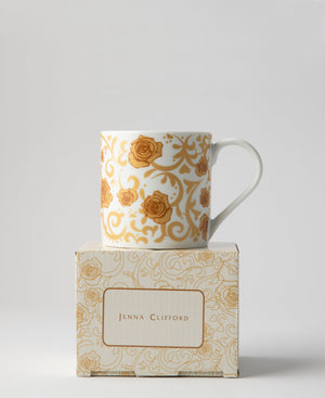 Jenna Clifford Milk & Honey Coffee Mug 300ml - White & Gold