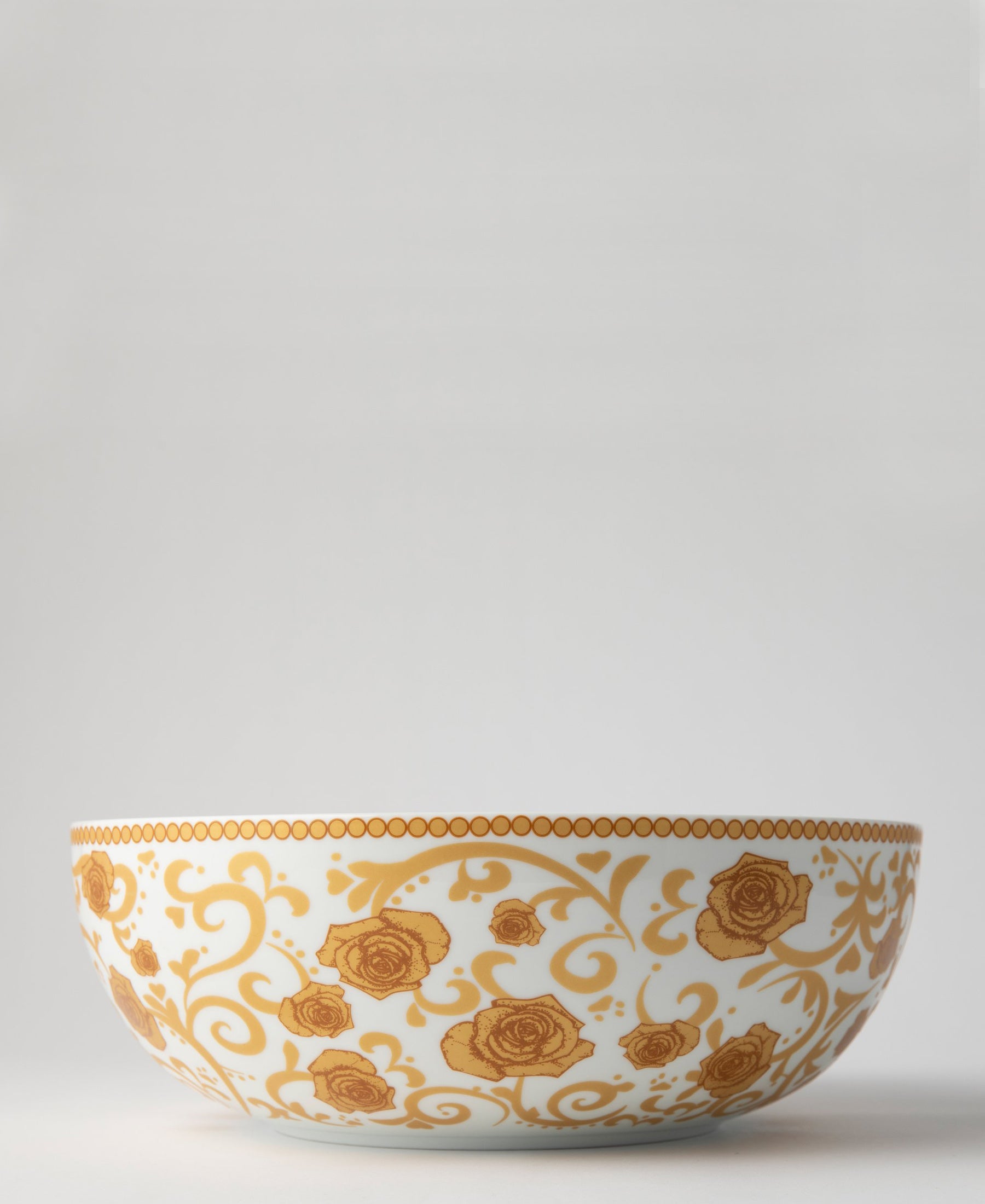 Jenna Clifford Milk & Honey Salad Bowl 23cm - White & Gold