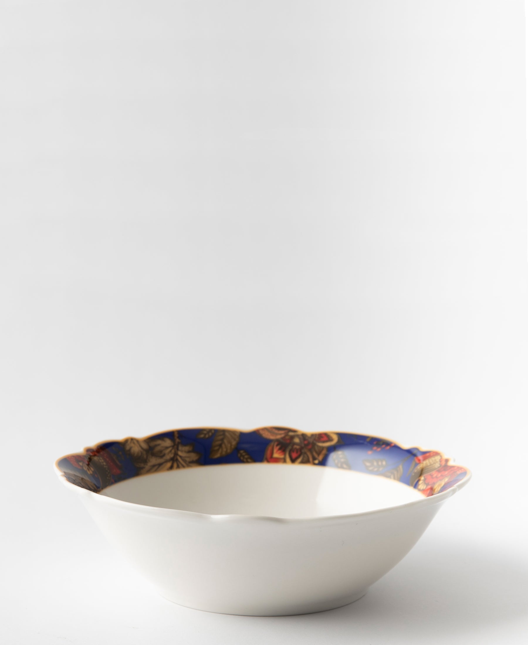Jenna Clifford Blue Fern 17.8cm Cereal Bowl - White & Blue