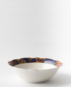 Jenna Clifford Blue Fern 17.8cm Cereal Bowl - White & Blue