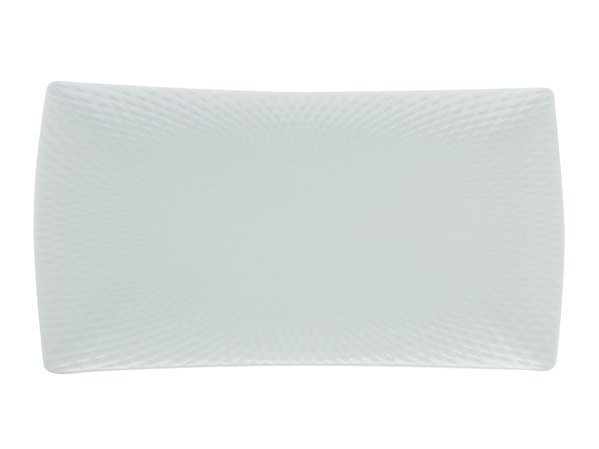 White Basics Diamonds Rectangular Platter 30.5×17.5cm
